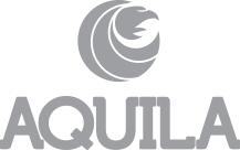Aquila logo in white color with no background